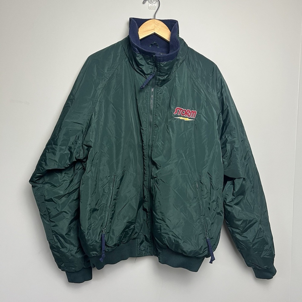 Men's VTG Tri Mountain Fleece Lined Windbreaker Bomber Jacket XL Retro Sportiff